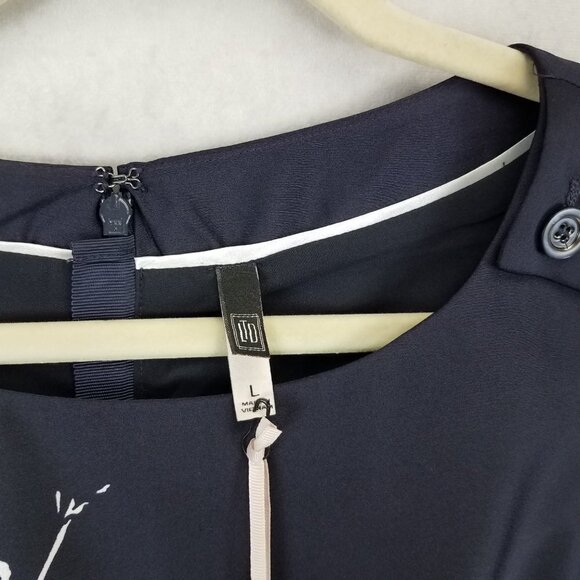 NEW The Limited Luxe Collection L Floral Shift Dress 3/4 Sleeve in Navy Blue - Picture 5 of 13